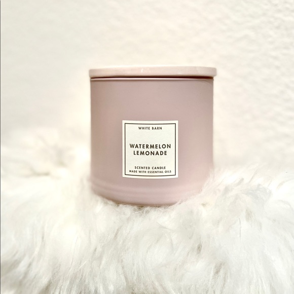 Watermelon Lemonade 3-Wick Candle with Ceramic Lid - Picture 2 of 3